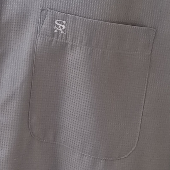 Stacy Adams Steel Color L/S Button Down Shirt Sz M - Picture 3 of 8